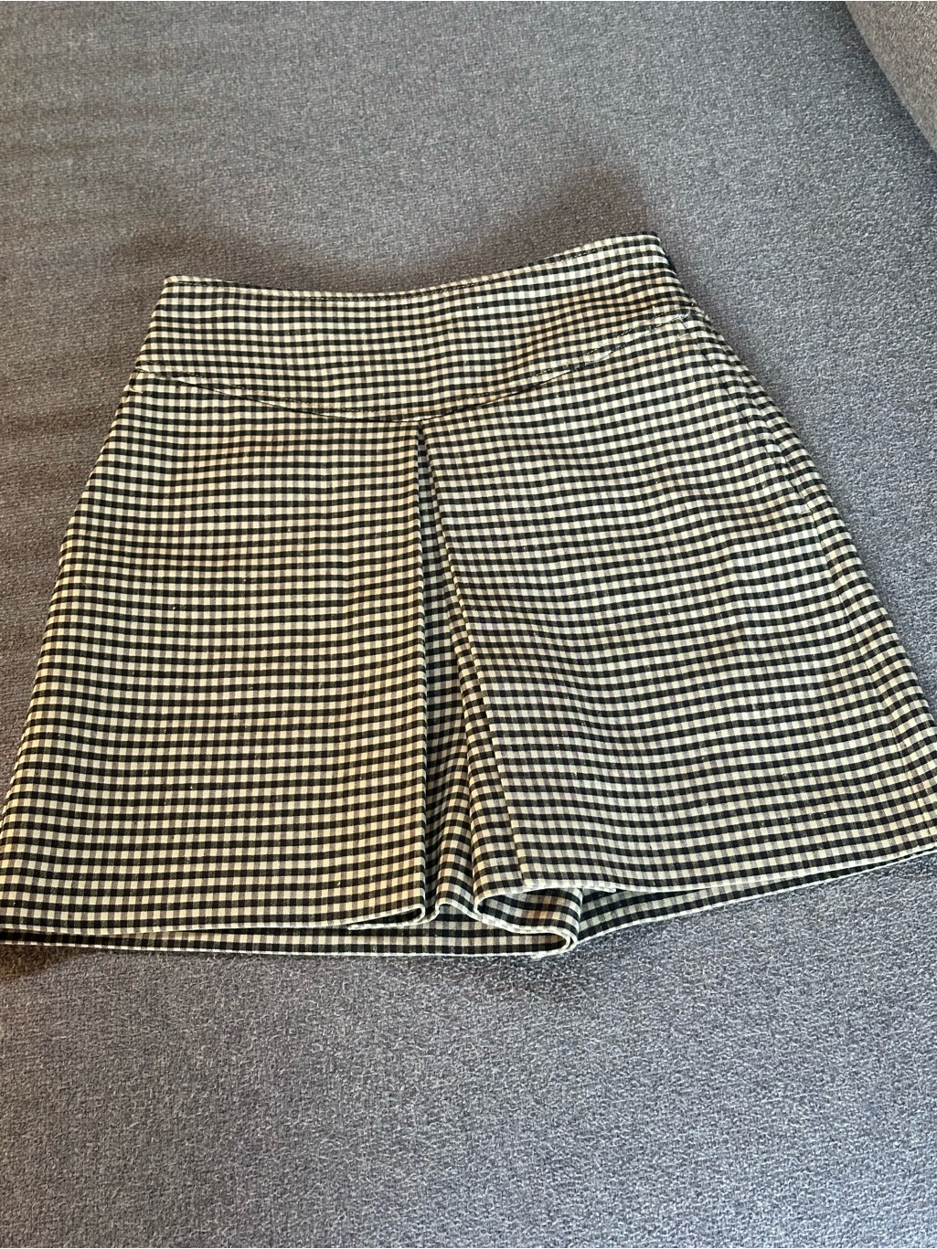 Rebecca Taylor Black And Cream Gingham Skirt